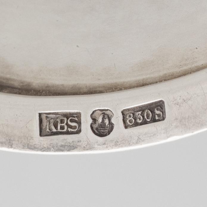 Footed bowl, silver, 20th century.