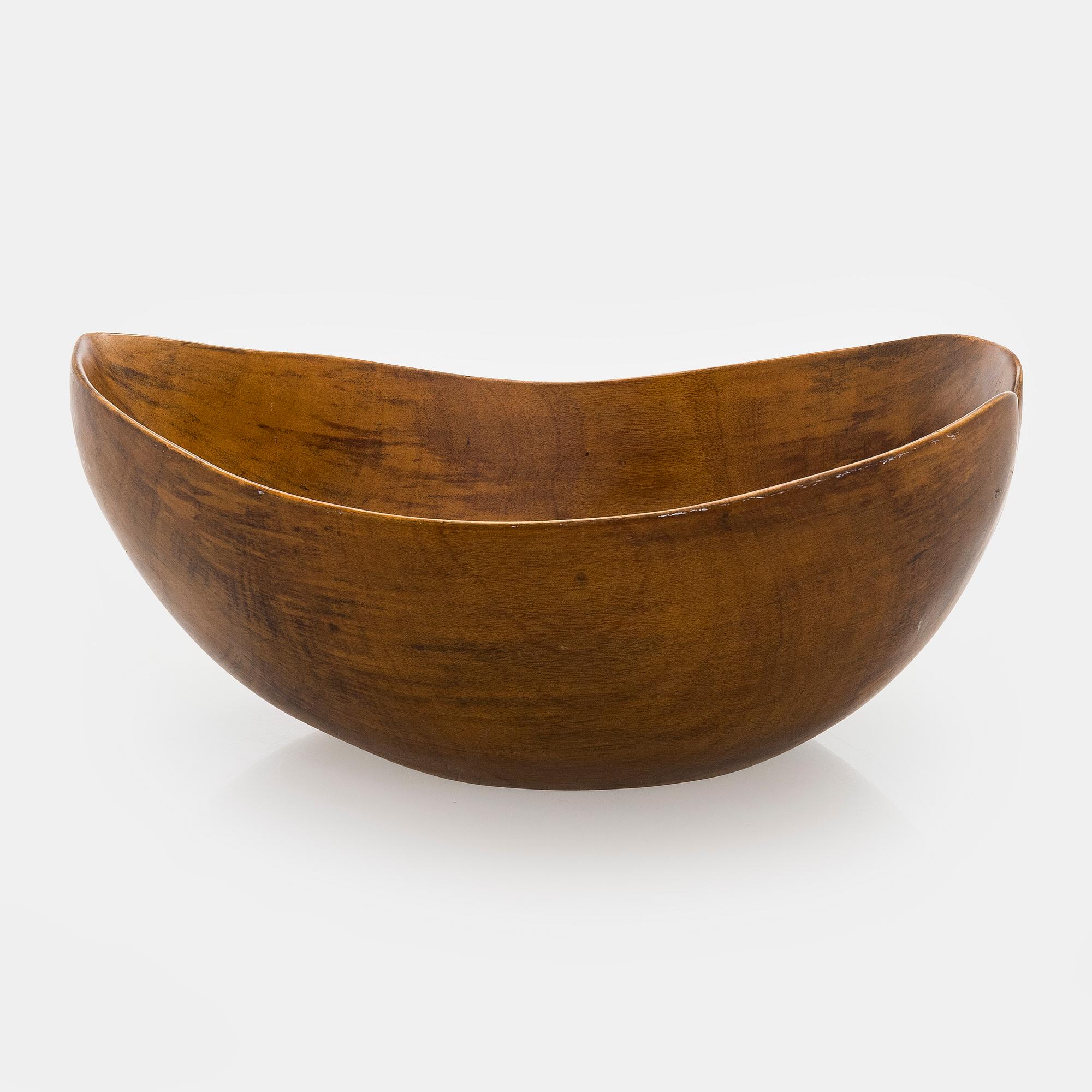 Skål, teak, David Auld, Haiti 1900-talets mitt.