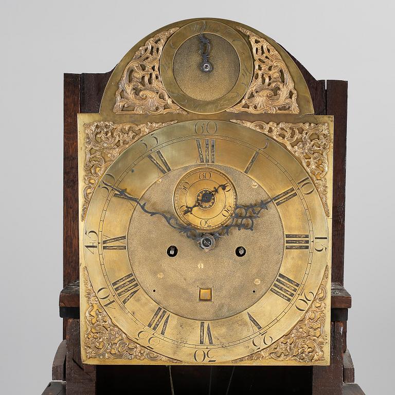 GOLVUR, med två lod samt pendel, England, 1800-talets första hälft.