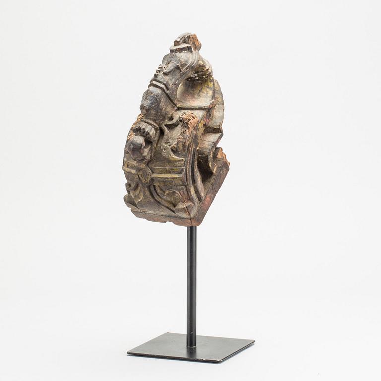 SKULPTUR/DEKORFRAGMENT, orientalisk,