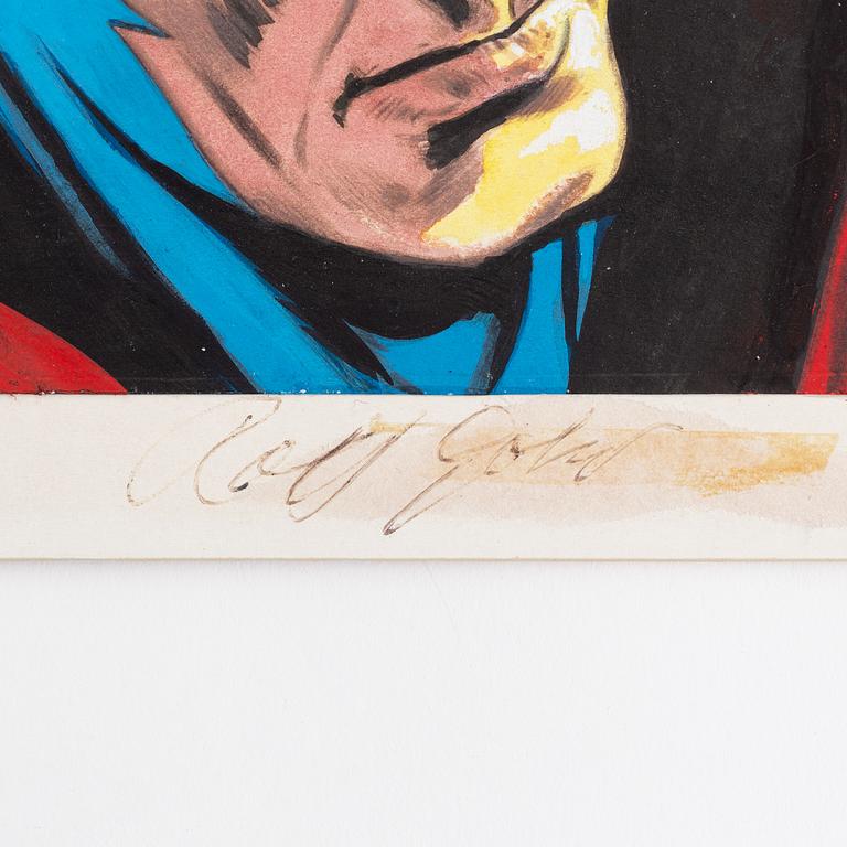 Rolf Gohs, gouache & inkk, 3, signed. Covers for Fantomen, 1980's.