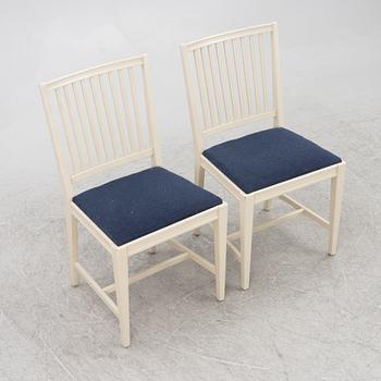 Svante Skogh, a 'Vindö' dining table and four chairs, Balders snickeri, Vaggeryd, second half of the 20th century.