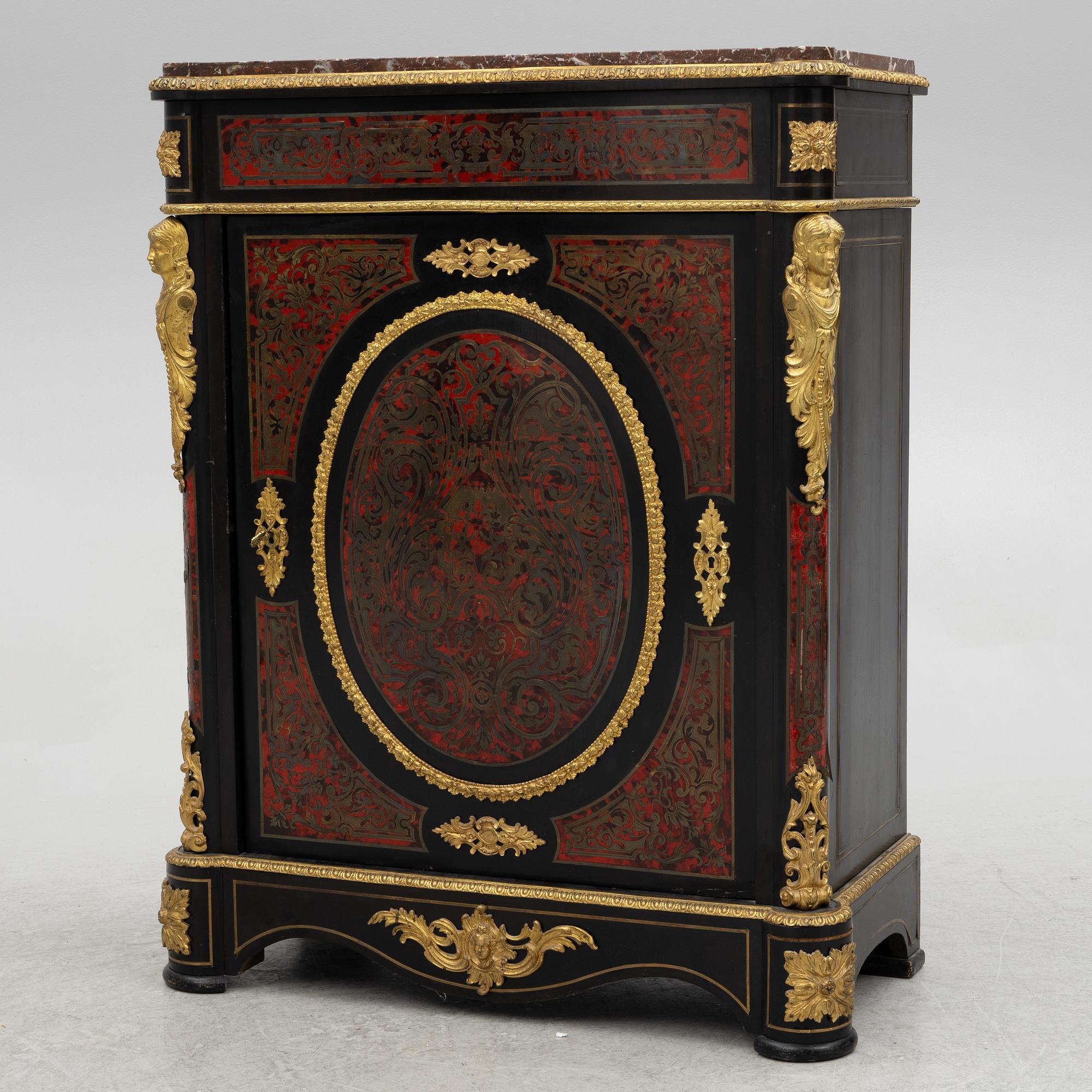 Cabinet, Boulle style, late 19th century.