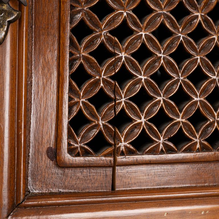 A Chinese hardwood cabinet, around 1900.