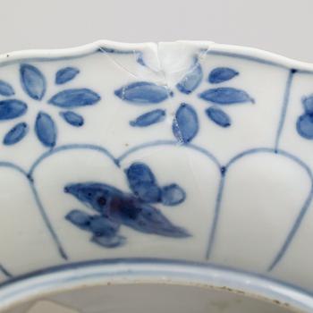 FAT, 3 st (2+1), porslin, Kina, Kangxi 1662-1722.