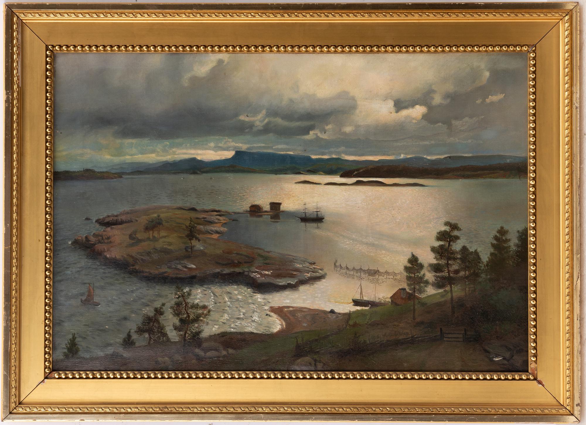 Hans Fredrik Gude. Sandviksfjorden.
