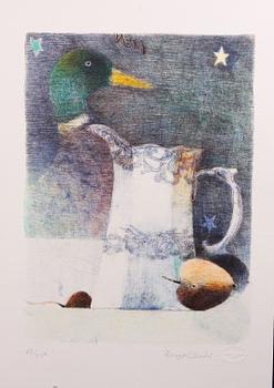 BENGT LANDIN, färglitografier. 2 st, sign och nr 63/250.