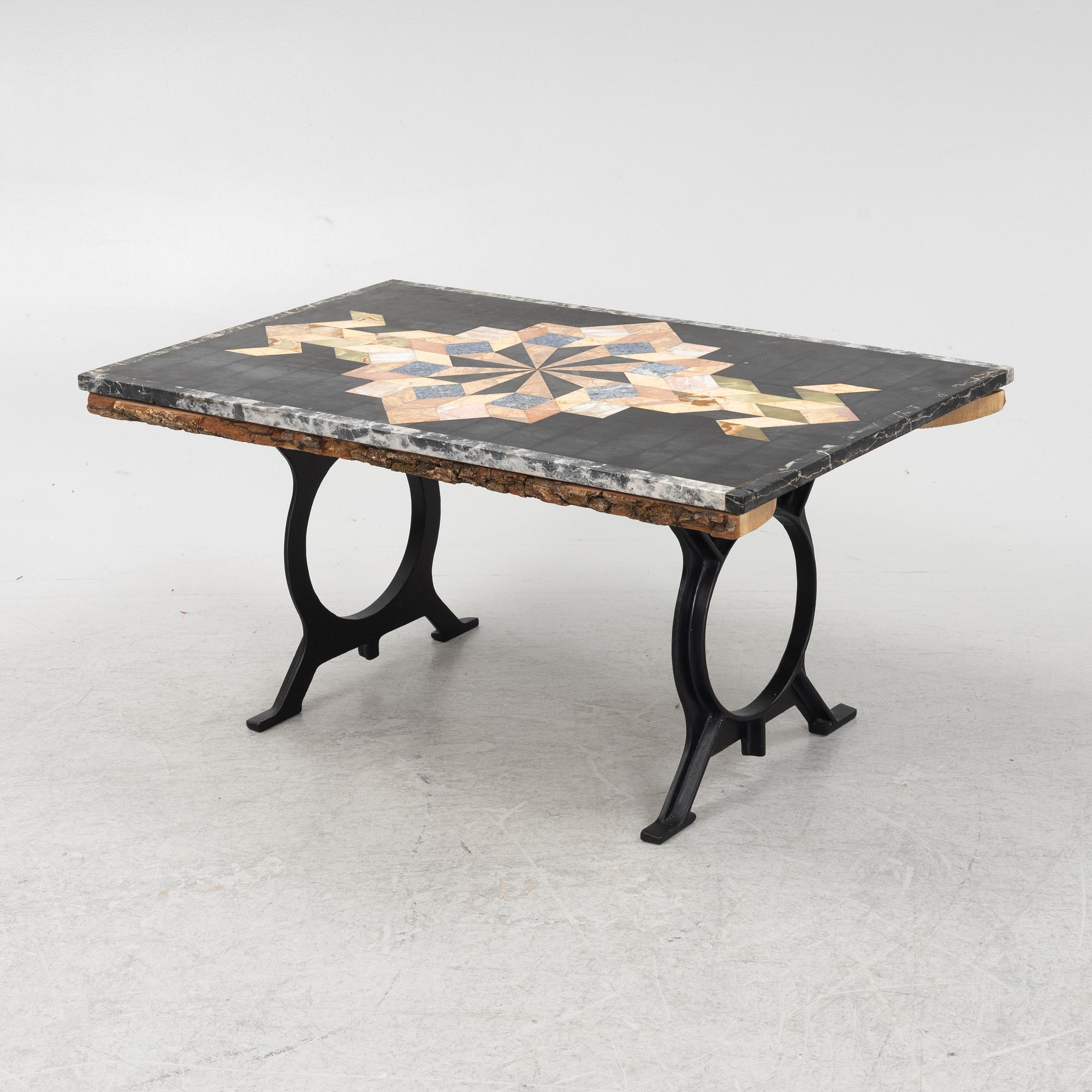 A side table with top made of pietra dura, 20th century.