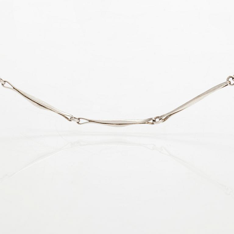 Björn Weckström, a sterling silver necklace 'Rays' for Lapponia 1975.