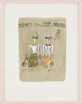 MADELEINE PYK, 2 st, färglitografier, signerade PT.