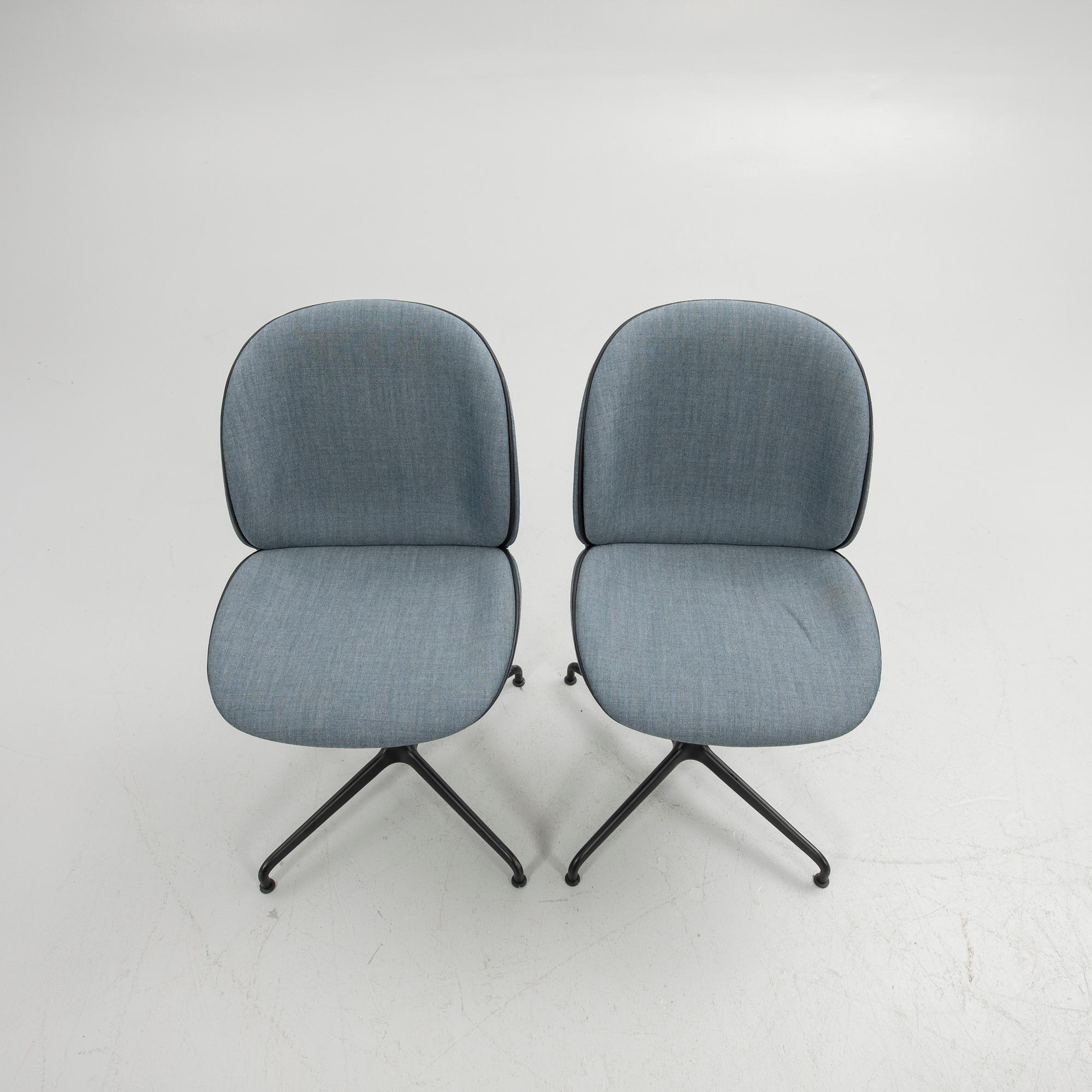 GamFratesi, chairs, a pair, "Beetle Meeting Chair", Gubi, Denmark.
