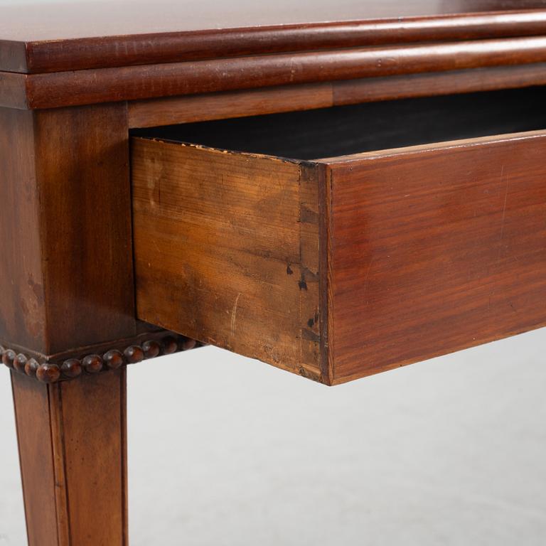 A late Gustavian mahogany card table.