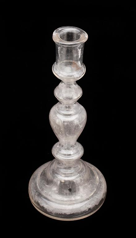 LJUSSTAKE, glas, 1800-tal.