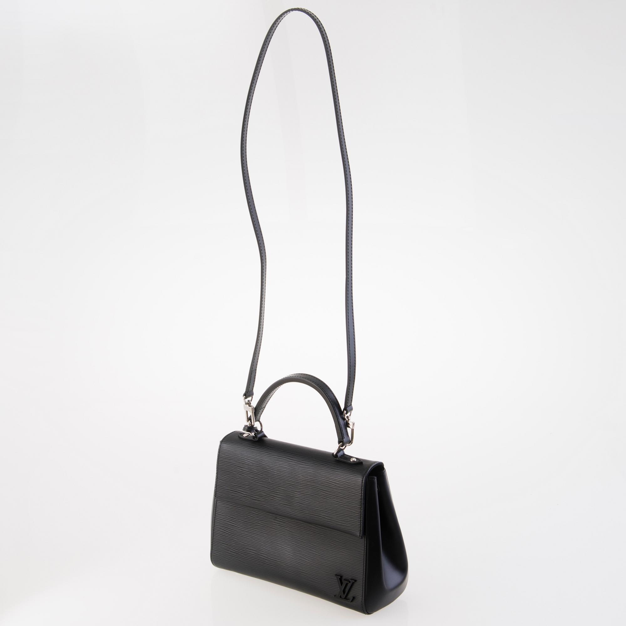 LOUIS VUITTON Black Epi Cluny BB Bag.