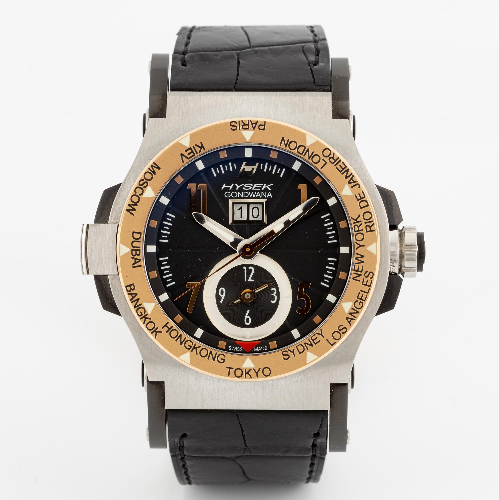 Jorg Hysek, Gondwana, Abyss Dual Time, wristwatch, 44 mm.