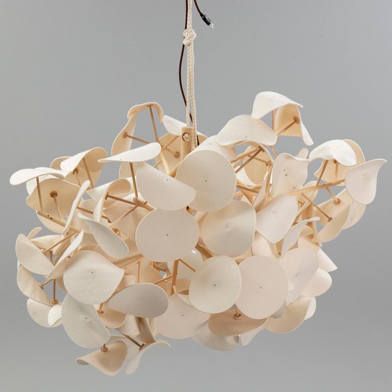 A contemporary birch and wool 'Leaf lamp' by Peter Schumacher, Green Furniture Concept.
