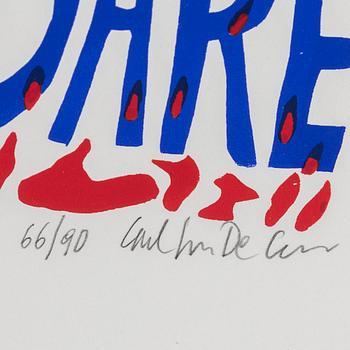 CARL JOHAN DE GEER, silkscreen in colors, signed and numbered 66/90.