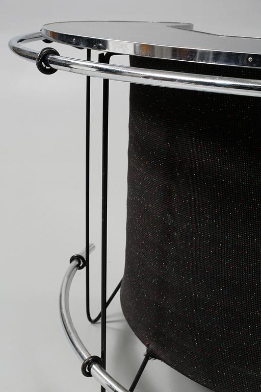 BARDISK samt BARSTOLAR, 3 st, 1950/60-tal.