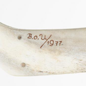Bengt Olaf Unga, half-horn knife, signed and dated 1977.
