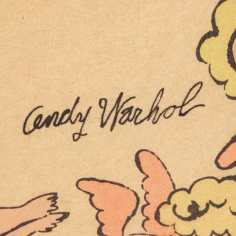 ANDY WARHOL, handcoloured offset lithograph.