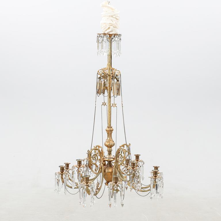 Late 19th Century Oscar II Style Ceiling Lamp.