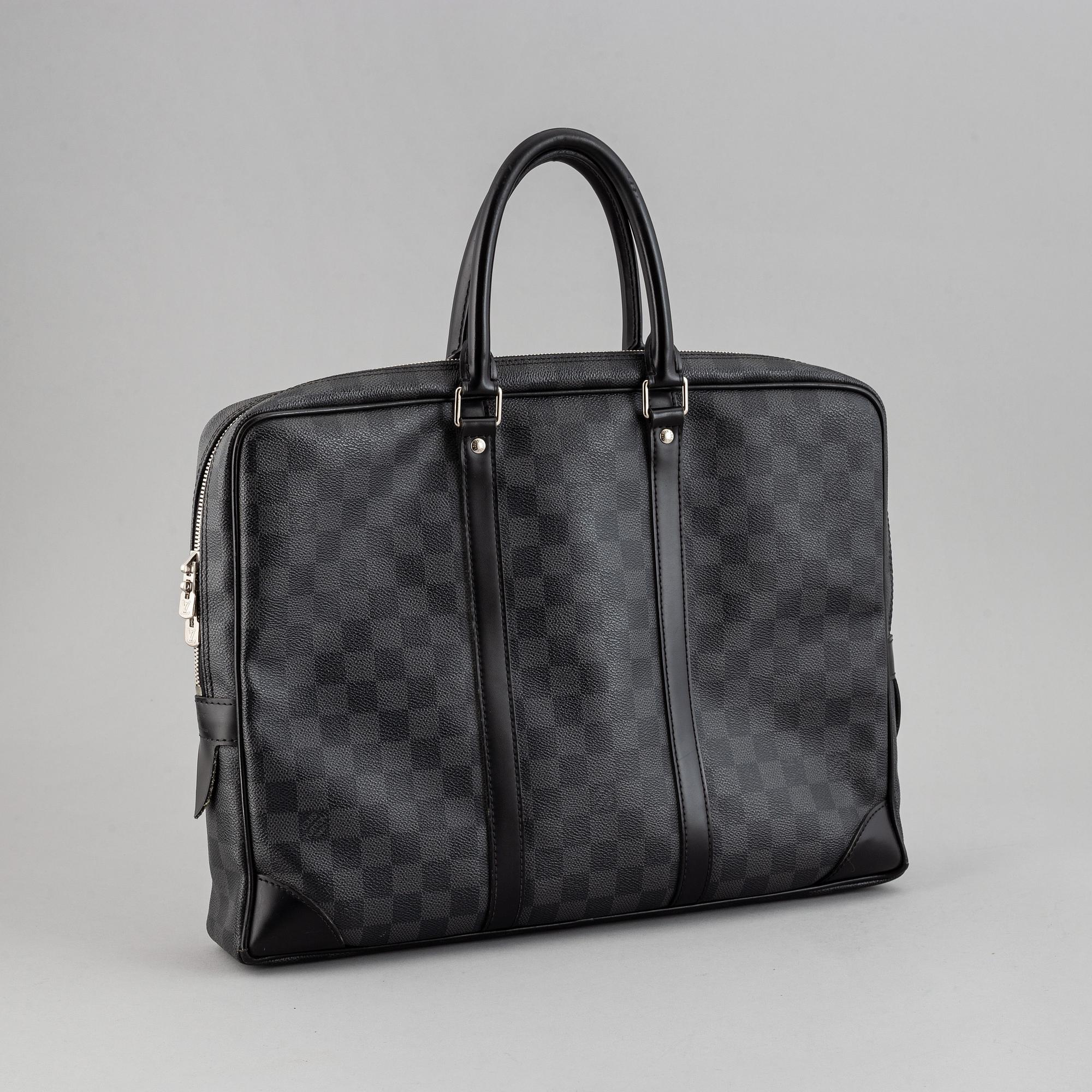 LOUIS VUITTON, 'Damier Graphite Porte Documents Voyage'.