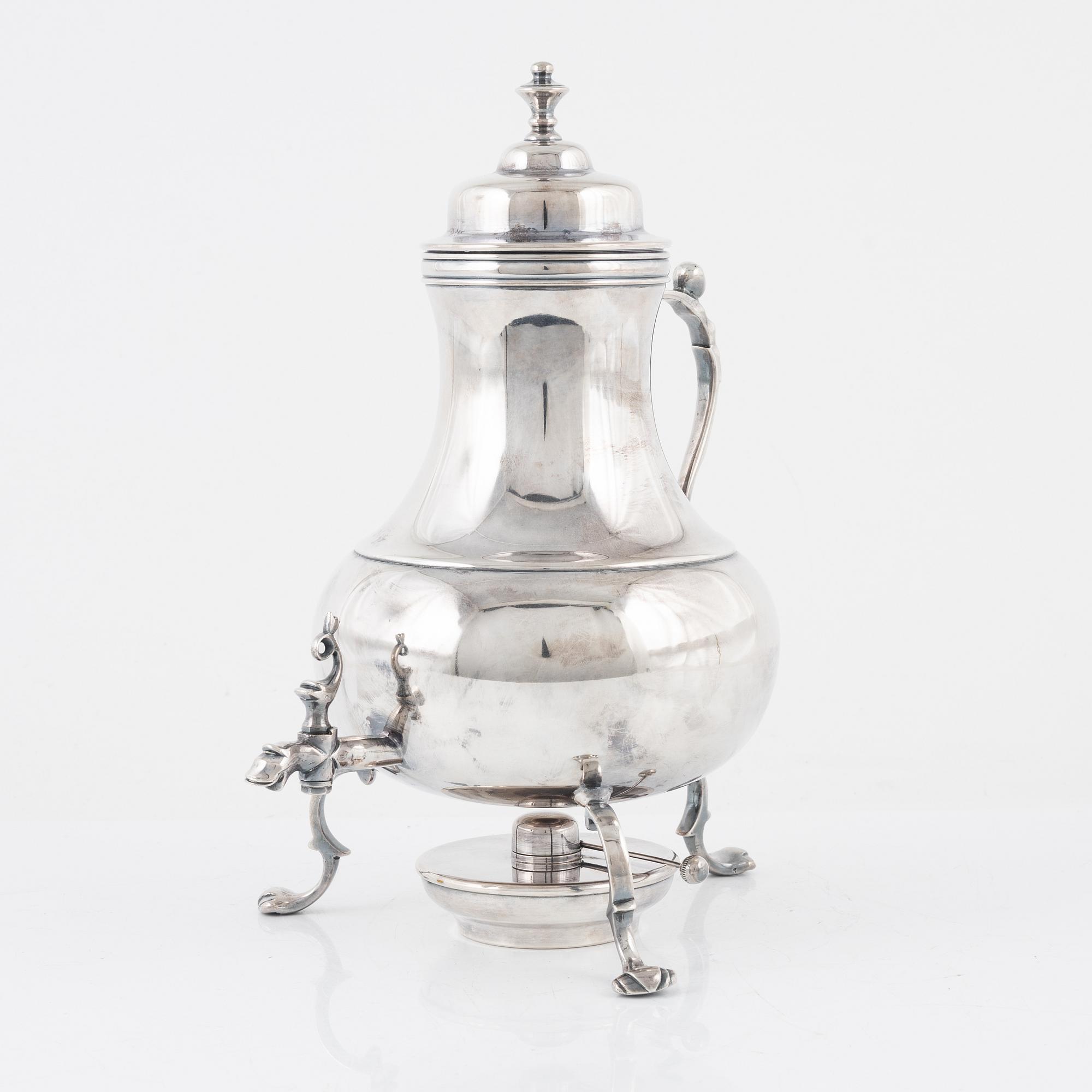 A silver plated samovar, Firma Svenskt Tenn, second half of the 20th Century.