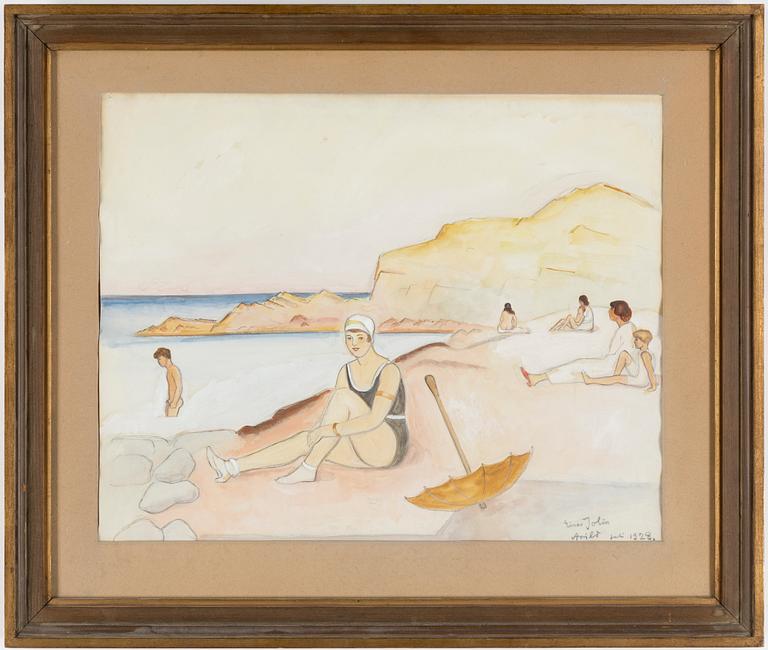 EINAR JOLIN, watercolor, signed and dated Arild june 1928.