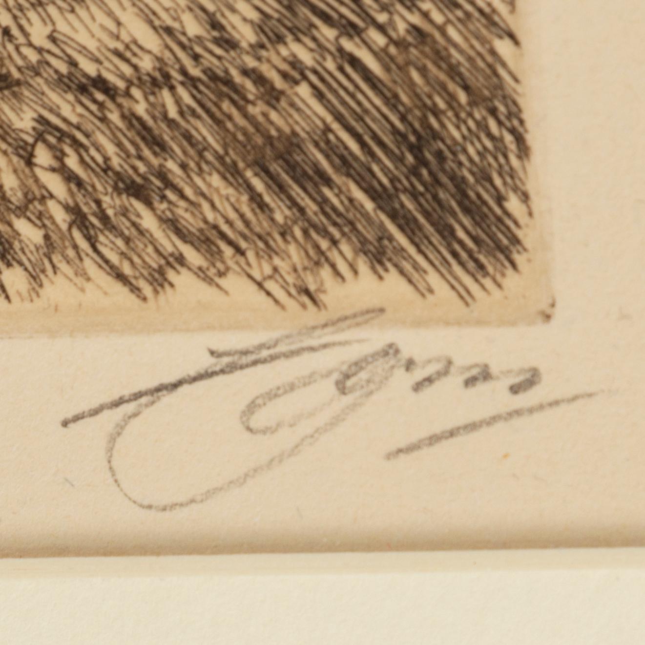 ANDERS ZORN, etsning, 1914, signerad med blyerts.