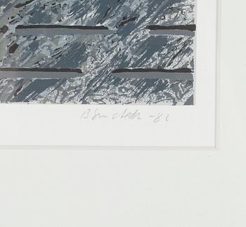 JUHANA BLOMSTEDT, serigrafi, signerad, daterad -82 och märkt E.A.