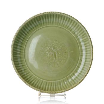 958. A celadon dish, Ming dynasty (1368-1644).