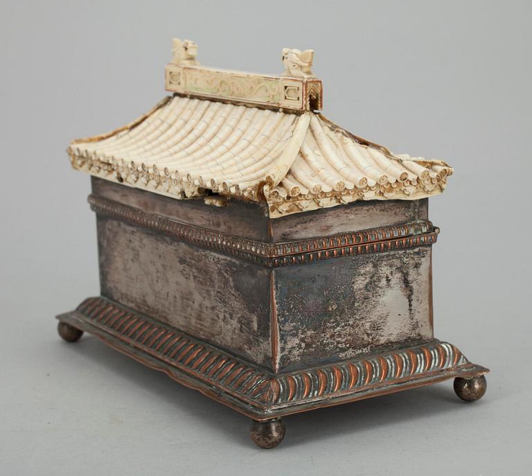 SKRIN, pläter samt ben, Kina/England, 1800-talets första hälft.