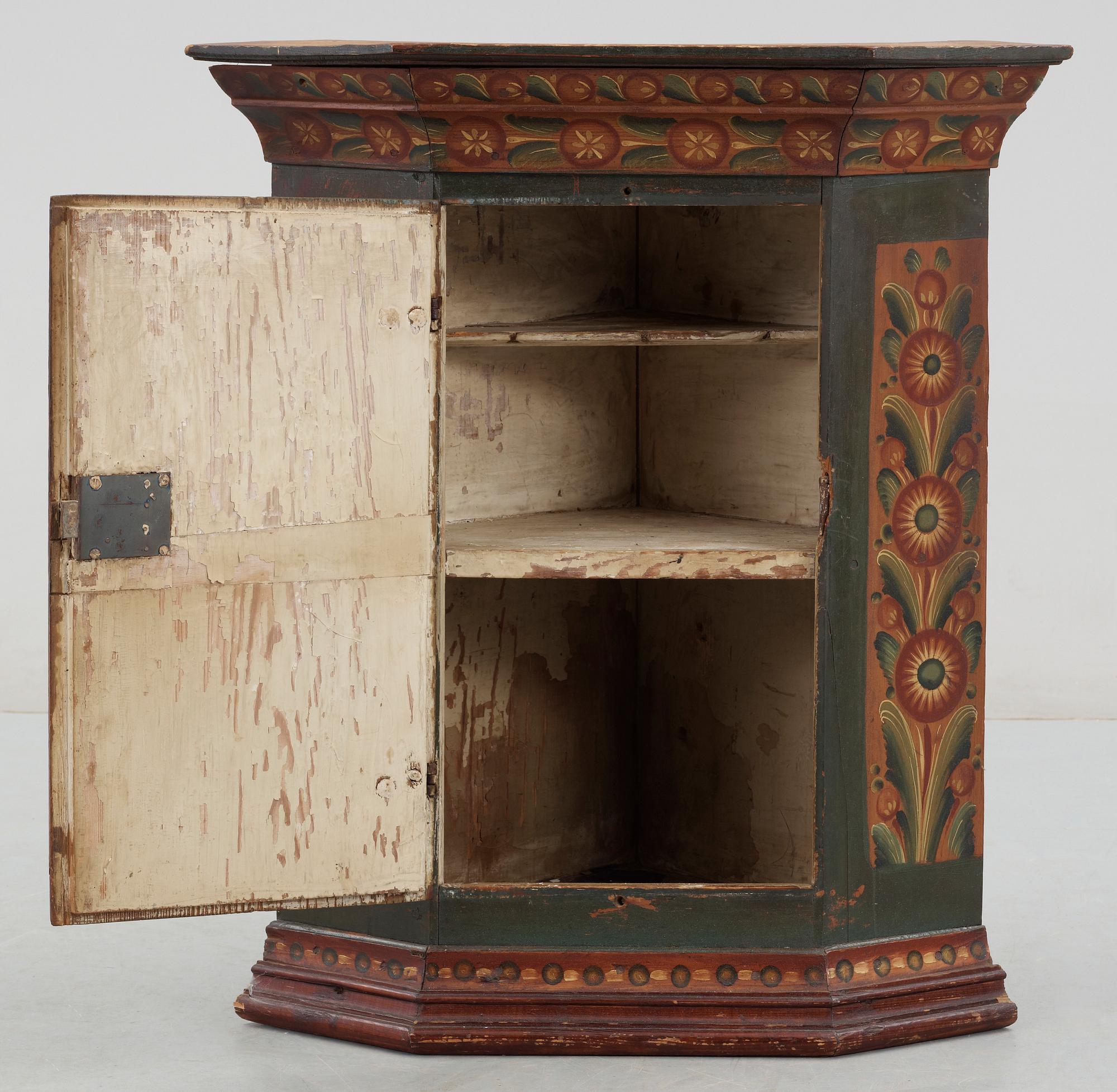 SKÅP, allmoge, troligen Hälsingland, tidigt 1800-tal.