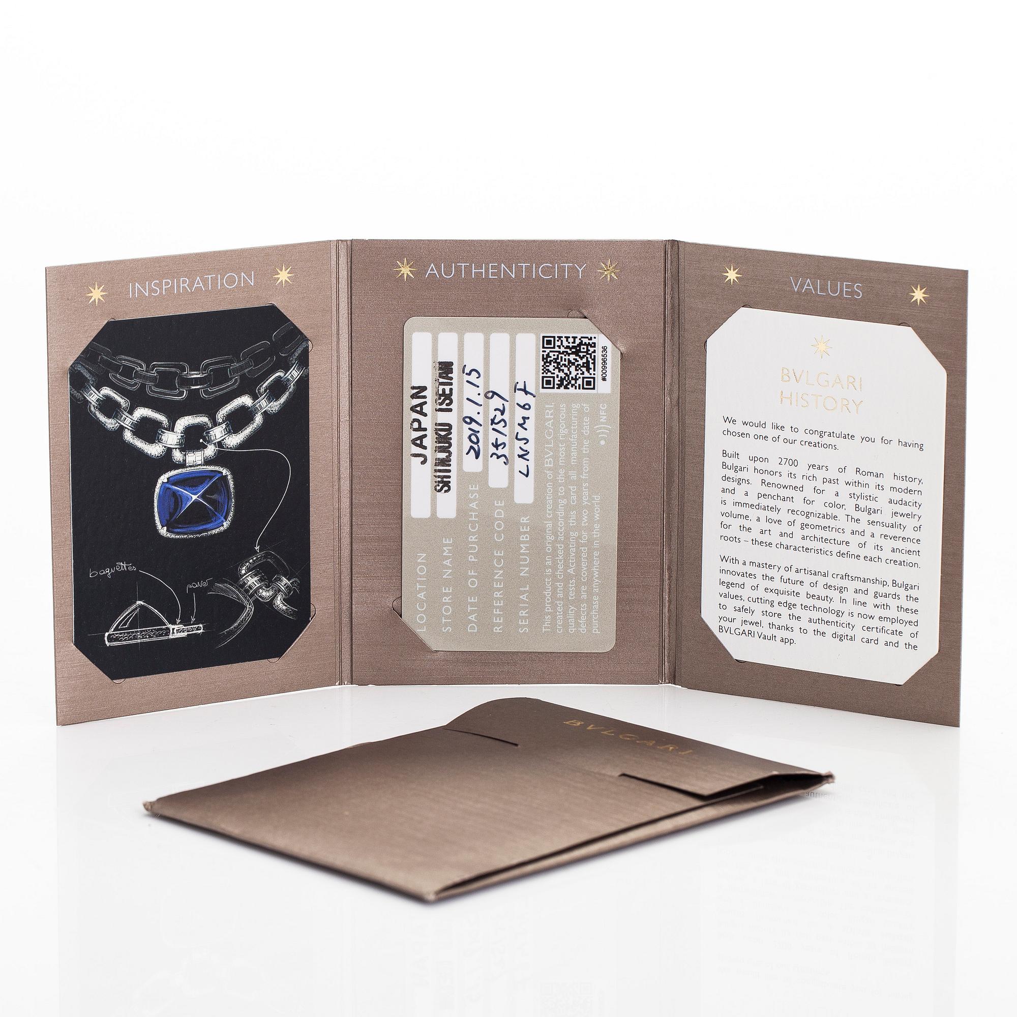 Bulgari, sormus, puoliallianssi, 18K kultaa ja timantteja.