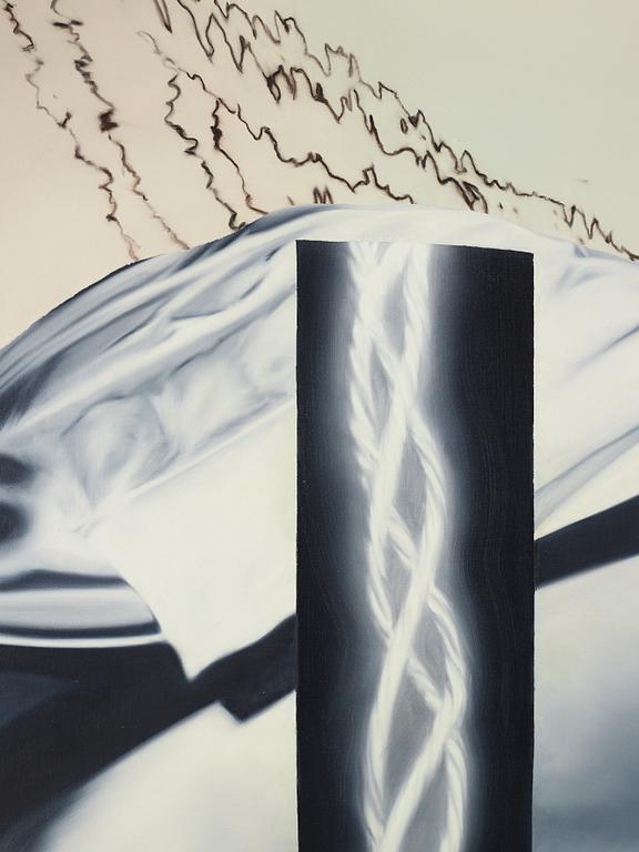 Christine Keefe, akryl på duk, signerad och daterad -89 a tergo.