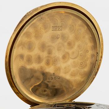 Waltham, pocket watch, hunter, 48.5 mm.