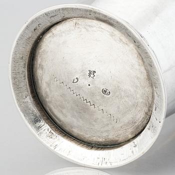A silver beaker by Carl Beck (1717-1736), Stockholm 1732.