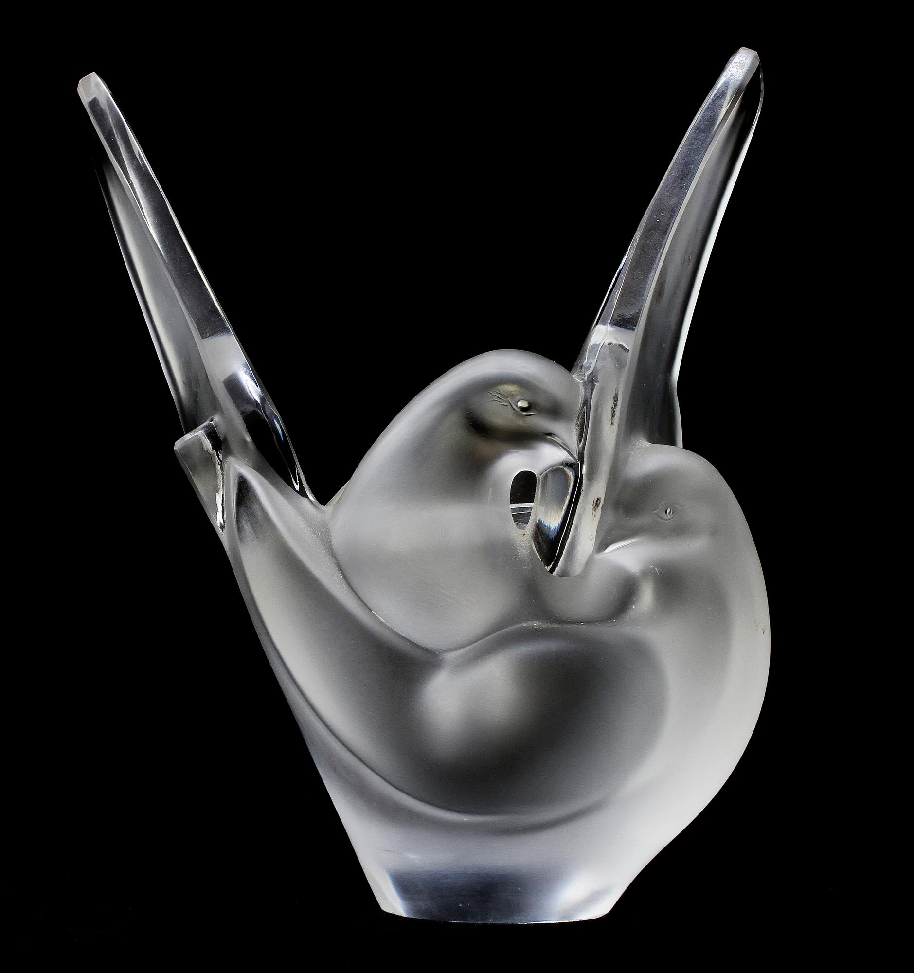TULPANVAS, glas, Lalique, Frankrike, 1900-talets andra hälft.