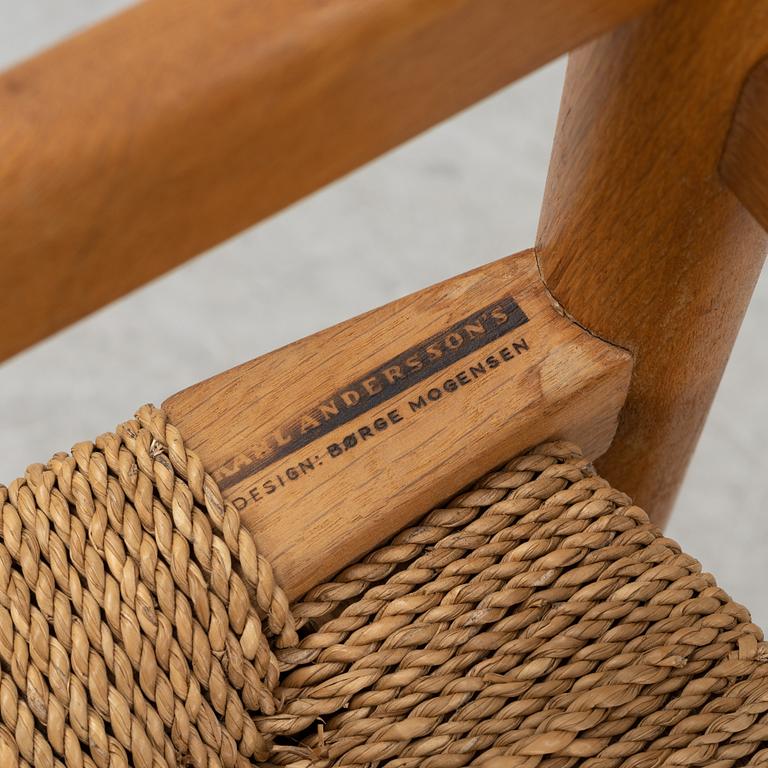 Børge Mogensen, an 'Öresund' dining table and six chairs, second half of the 20th Century.