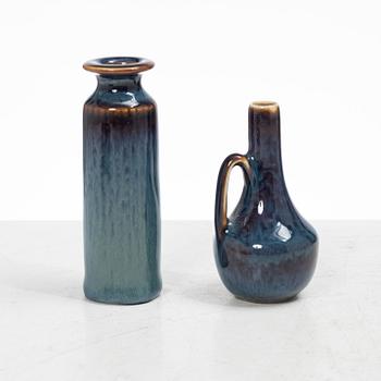 Carl-Harry Stålhane, a stoneware bowl and two miniature vases, Rörstrand, Sweden.