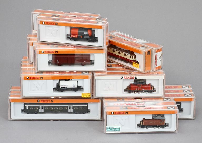 PARTI TÅGBANEDELAR, 31 st, Arnold, Tyskland, 1900-talets fjärde kvartal.