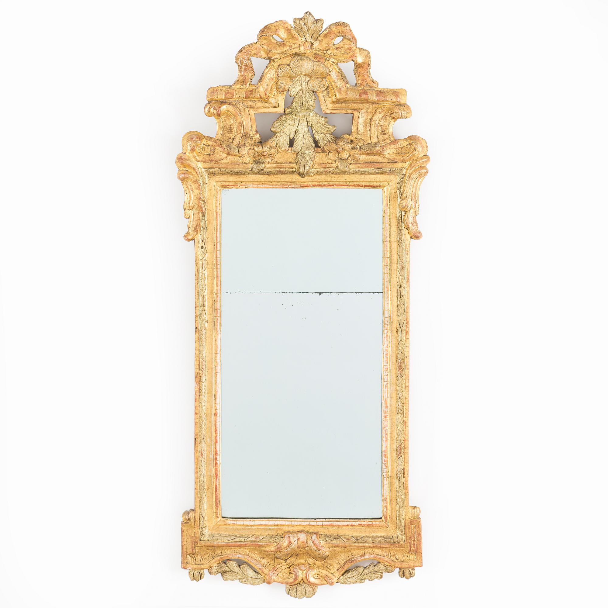 A Swedish Rococo mirror by Anders Malmqvist (master in Kalmar 1775-1779).