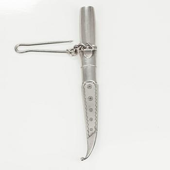 SLIDKNIV, 813 silver, emalj, stål. Suomen Kultaseppä Oy. Början på 1900-tal.