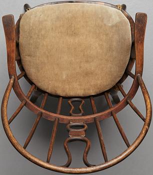 Uno Åhrén, attributed to, a stained birch armchair, for Gemla Diö, Sweden ca 1927.