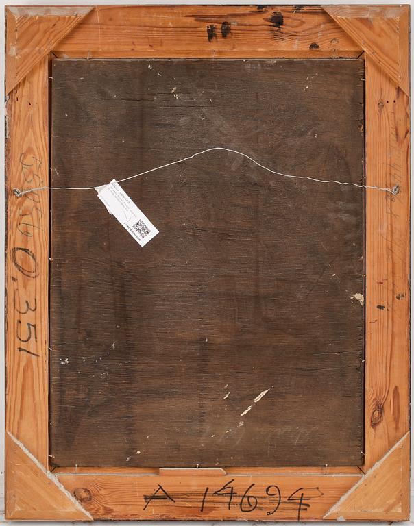 OKÄND KONSTNÄR, olja på pannå, 1700/1800-tal.