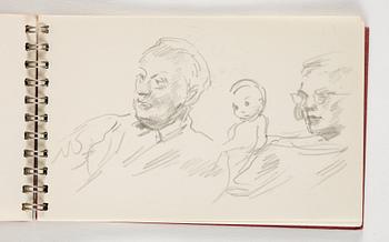 Lotte Laserstein, 10 små skissblock med teckningar.