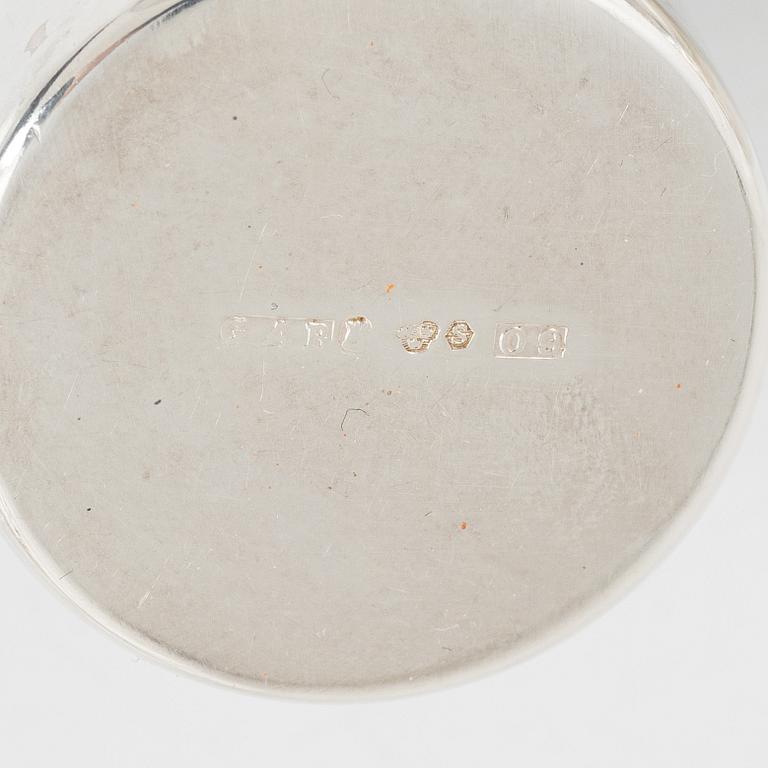 A set of 16 silver cups, including GAB, Stockholm 1964.