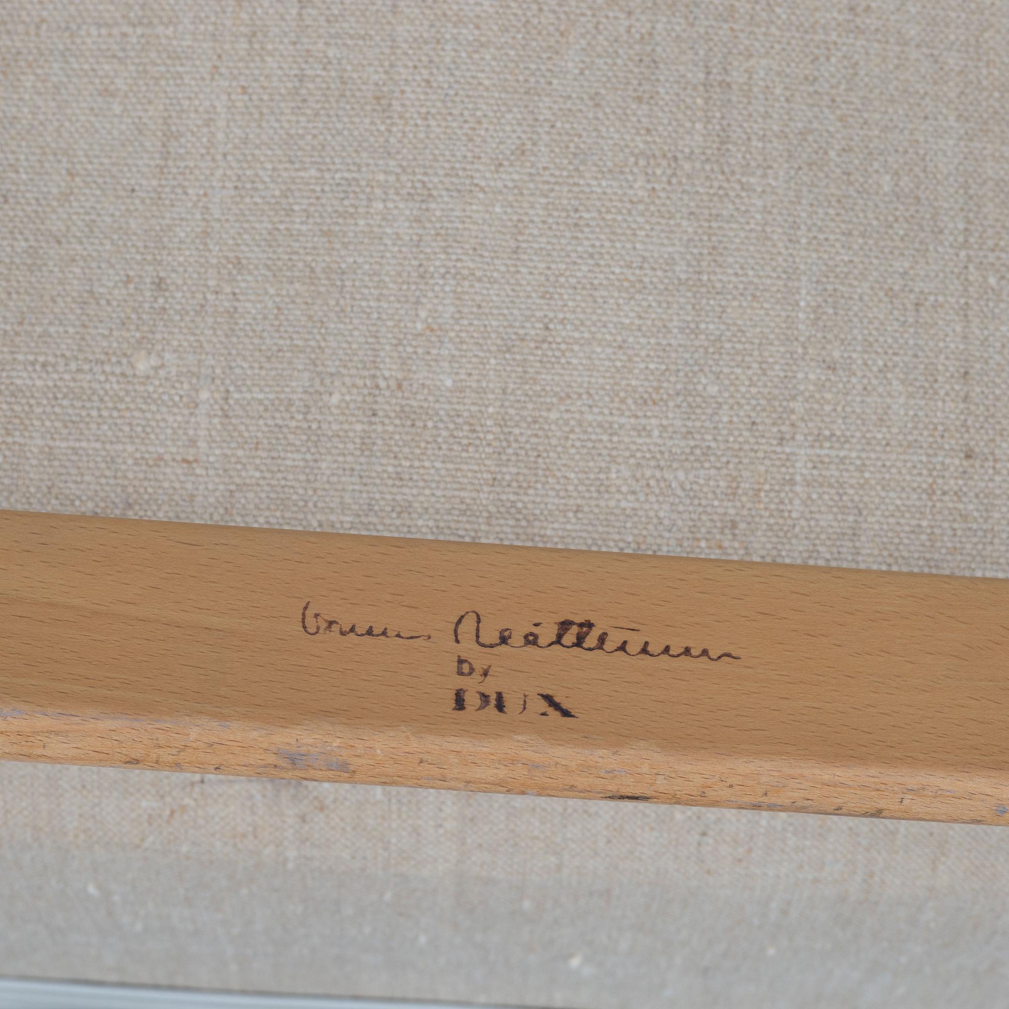 Bruno Mathsson, a 'Pernilla' easy chair witr foot stoll., Dux.