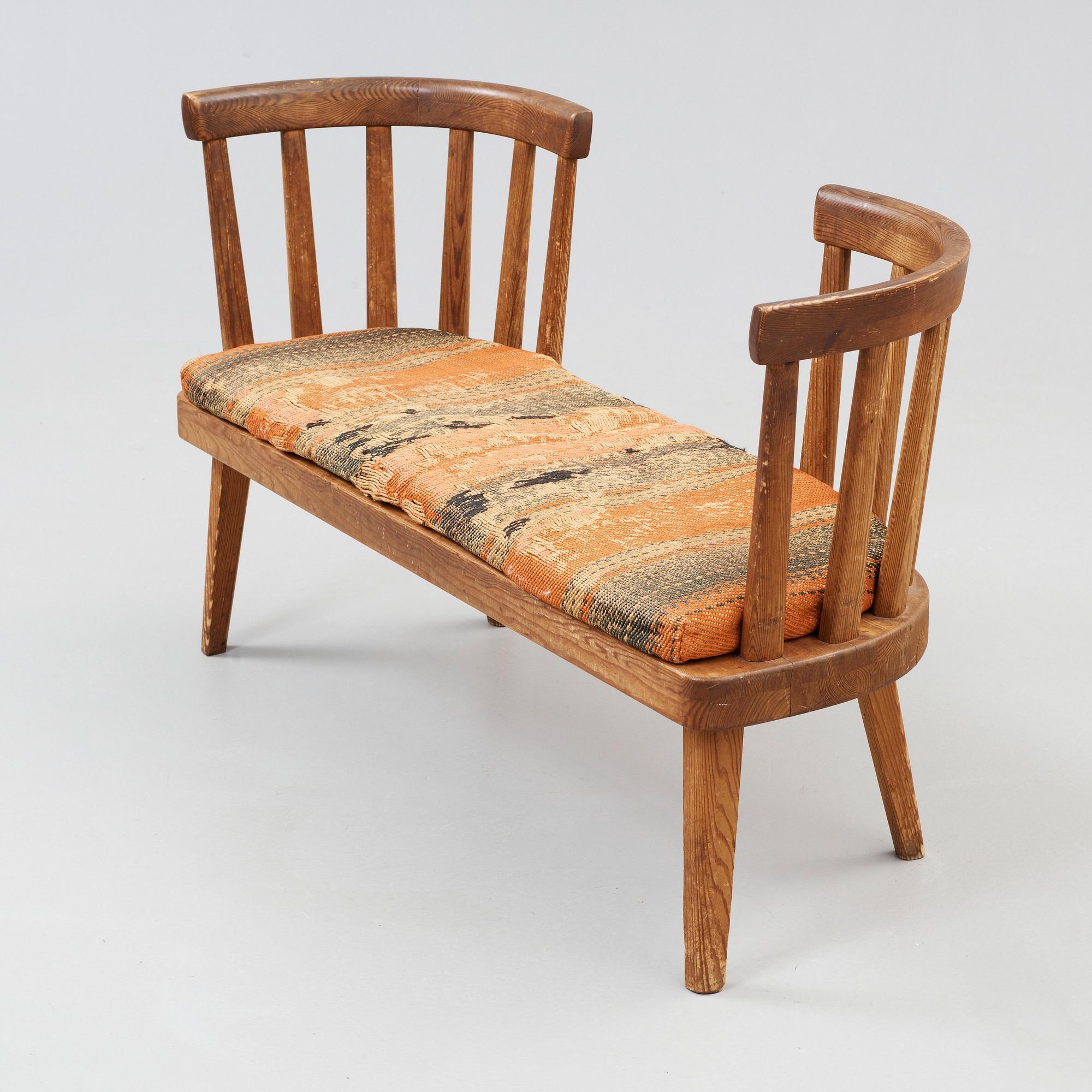 Axel Einar Hjorth, an 'Utö' stained pine sofa, Nordiska Kompaniet, Sweden 1930's.