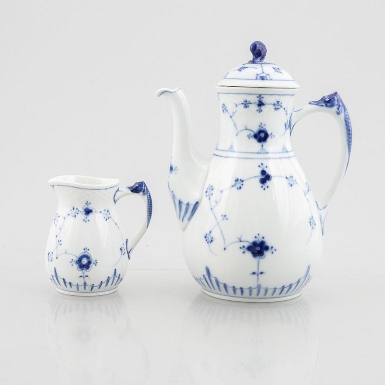 A 30-piece porcelain "Blue fluted" coffee service, Bing & Grøndahl, Denmark.